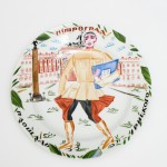 Russian Porcelain Plate of 1922, part of the Russian Collection at Dorich House, Kingston.