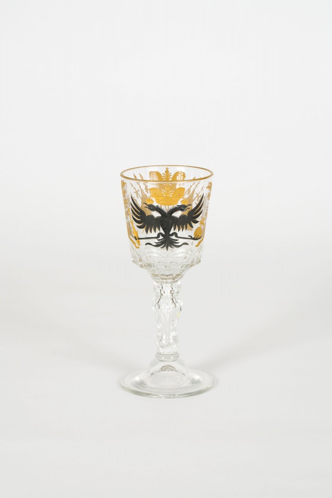 One of a set of six Russian glass goblets for Nicholas II and Alexandra, c. 1896