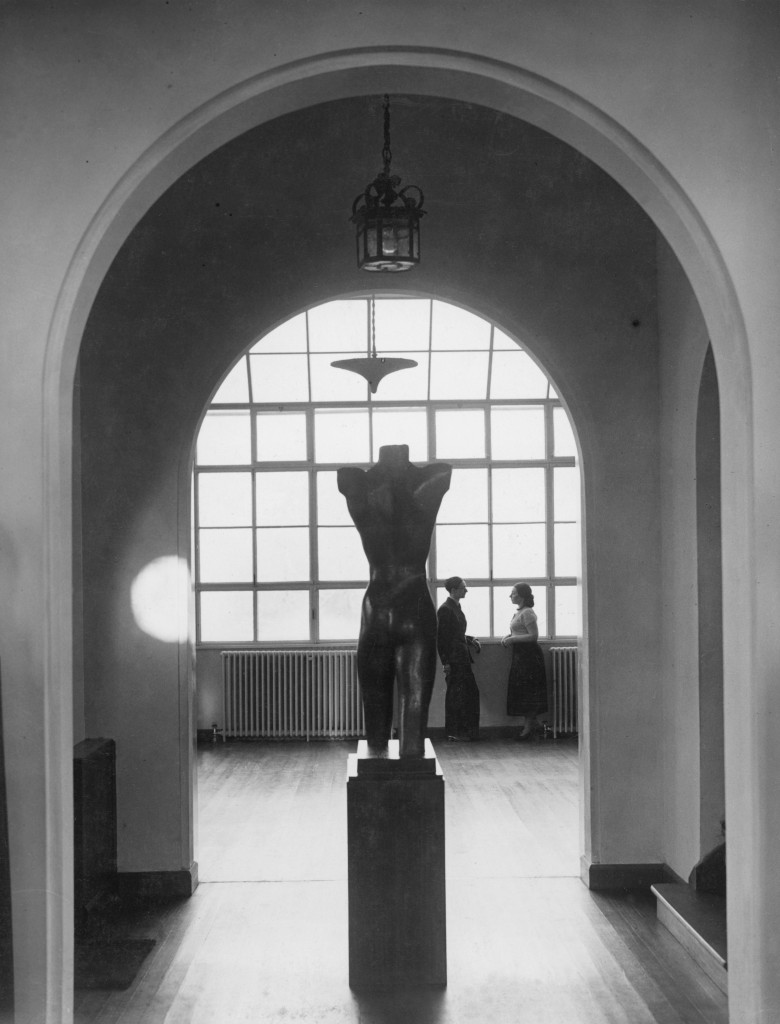 Hare and Gordine in the Modelling Studio at Dorich House Museum. Photo: Â©Historic England 