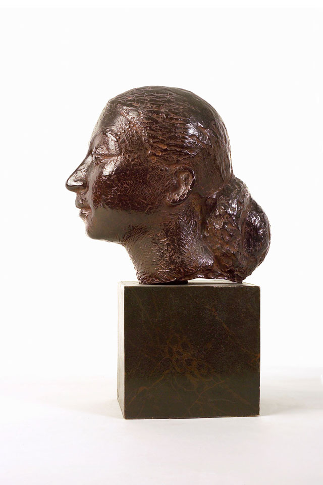 Dora Gordine, Self Portrait/Purple Head, 1933, bronze