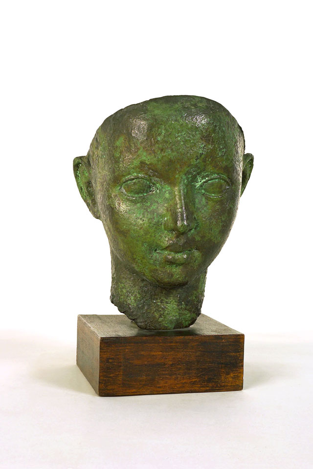 Dora Gordine, Mask of a Greek Boy, 1928-9, bronze