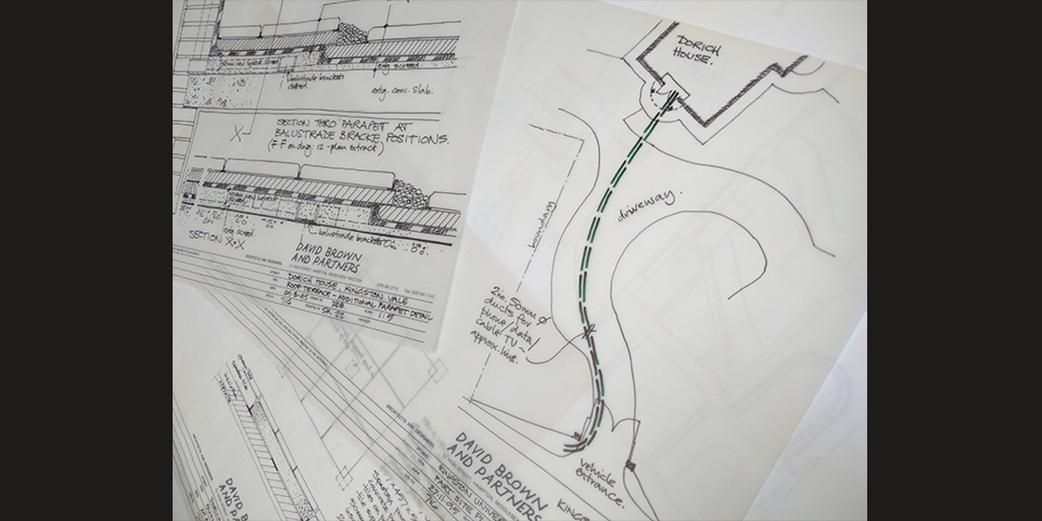 Plans for the renovation of Dorich House by David Brown and Partners, 1995